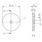 Ronde ballig &Oslash; 70 x 5 mm, Mittelbohrung &Oslash; 10,5 mm, V2A Edelstahl geschliffen