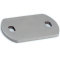 Ankerplatte / Anschweisslasche 120 x 80 x 6 mm, 2 Langlöcher 20 mm, V2A Edelstahl geschliffen