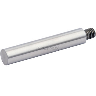 Verbindungsstift für Handlaufträger Ø 12 x 125 mm, 1 M8 Außengewinde, V2A Edelstahl geschliffen