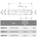 Anschlussstück für 6 mm Drahtseile, V4A Edelstahl