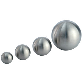 Hohlkugel Ø 30 mm, mit einseitiger Gewindebuchse, Wandstärke 2 - 2,5 mm, V2A Edelstahl geschliffen