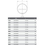 Hohlkugel Ø 30 mm, mit einseitiger Gewindebuchse, Wandstärke 2 - 2,5 mm, V2A Edelstahl geschliffen