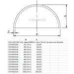 Halbkugel Ø 60 mm hohl, V2A Edelstahl roh