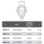 Kauschen, für Ø 4 mm Drahtseile,  V4A Edelstahl