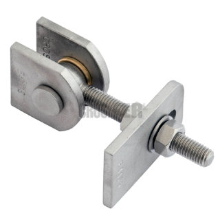 Torband verstellbar mit Anschweißlasche, mit M16 Gewinde, Stahl