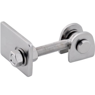 Torband verstellbar mit Anschweißlasche, mit M12 Gewinde, V2A Edelstahl pressblank