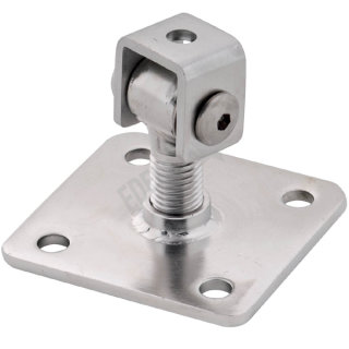 Torband mit Mauerplatte, mit M24 Gewinde, V2A Edelstahl pressblank