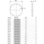 Scheibe, 100 x 8 mm, Stahl pressblank