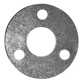 Ronde mit 3 Au&szlig;enbohrungen und Mittelbohrung, Materialst&auml;rke 6 mm, Stahl pressblank