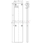Endkappe  Serie 20, 64 x 300 mm, Aluminium matt eloxiert (E6/EV1)