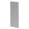 Endkappe asymetrisch  Serie 20, 63 x 131 mm, Aluminium eloxiert in Edelstahleffekt