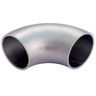 Rohrbogen / Schweißbogen / Schweißfitting 90°, Ø 42,4 x 2 mm, V2A Edelstahl geschliffen