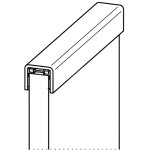 Handlauf Typ 7 mit Dichtung, Kantenschutzprofil V2A Edelstahl geschliffen, für 20,76 mm Glas