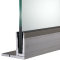 Bodenprofil 20-5, für Ganzglasgeländer, F-Form, aufgesetzt, matt eloxiert (E6/EV1), für Glas 20,76 - 21,52 mm