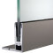 Bodenprofil 20-6, für Ganzglasgeländer, F-Form, hoch, aufgesetzt, pressblank (roh), für Glas 20,76 - 21,52 mm