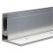 Bodenprofil 20-6, für Ganzglasgeländer, F-Form, hoch, aufgesetzt, pressblank (roh), für Glas 20,76 - 21,52 mm