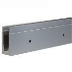 Bodenprofil 20-7, für Ganzglasgeländer, vorgesetzt, matt eloxiert (E6/EV1), für Glas 20,76 - 21,52 mm
