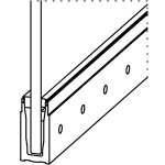Bodenprofil 20-7, für Ganzglasgeländer, vorgesetzt, matt eloxiert (E6/EV1), für Glas 20,76 - 21,52 mm