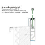 Abdeckprofil Serie 11 & 20, 100 mm zur Entwässerung, Aluminium