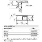 Scheibensicherung für Glashalter, V2A Edelstahl geschliffen, gerader Anschluss