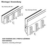 Abstandsprofil, Abstandhalter, 40 x 20 mm, für vorgesetzte Bodenprofile, Aluminium