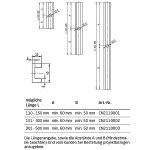 Abstandsprofil, Abstandhalter, Serie 20 & 21, für vorgesetzte Bodenprofile, Aluminium, L. 110 - 150 mm