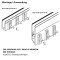 Abstandsprofil, Abstandhalter, Serie 20 & 21, für vorgesetzte Bodenprofile, Aluminium, L. 301 - 500 mm