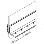 Bodenprofil 21-5 Light, für Ganzglasgeländer, F-Form, aufgesetzt matt eloxiert (E6/EV1), für Glas 16,76 - 17,52 mm