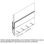 Bodenprofil 21-8 Light, für Ganzglasgeländer,...