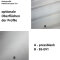 Bodenprofil 21-8 Light, für Ganzglasgeländer, hoch, vorgesetzt