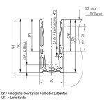 Bodenprofil 21-7 Light, für Ganzglasgeländer, vorgesetzt matt eloxiert (E6/EV1), für Glas 16,76 - 17,52 mm