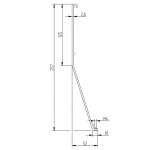 Abdeckprofil mit Schräge Serie 11, für vorgesetzte Bodenprofile, Edelstahloptik (E1/C31)