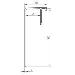 Abdeckprofil Serie 21, 100 mm zur Entwässerung, Aluminium
