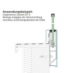 Abdeckprofil Serie 21, 100 mm zur Entwässerung, Aluminium