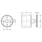 Punkthalter für Glasgeländer, f. Glasstärken 17,52 - 31,52 mm, V2A Edelstahl