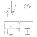Punkthalter für Glasgeländer, f. Glasstärken 17,52 - 31,52 mm, V2A Edelstahl
