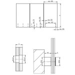Punkthalter für Glasgeländer, f. Glasstärken 17,52 - 31,52 mm, V2A Edelstahl