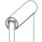Handlauf Typ 1 mit Dichtung, Edelstahlnutrohr Ø 42,4 mm, pulverbeschichtet nach RAL/DB