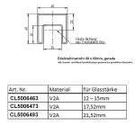 Handlauf Typ 5 mit Dichtung, V2A Edelstahlnutrohr, vierkant 40 x 40 mm, inkl. Dichtung, pulverbeschichtet nach RAL/DB