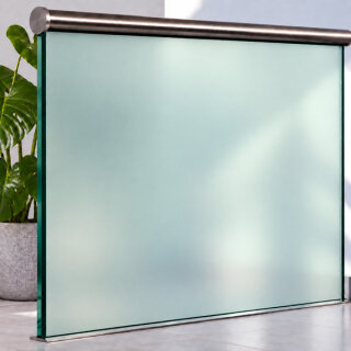 VSG Standard Sicherheitsglas mit matter Folie für Ganzglasgeländer