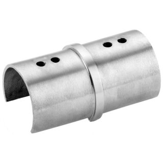 Verbinder für runde Nutrohre Ø 42,4 x 1,5 mm, V4A Edelstahl geschliffen