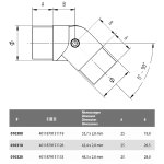 Gelenkverbinder 0 - 90° für Rundrohre  Ø 33,7 x 2 mm, V2A Edelstahl geschliffen