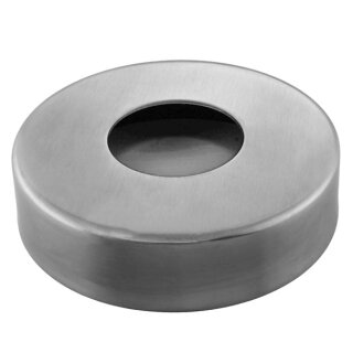 Rosette Ø 76 mm, für Rohr/Stab Ø 12 mm, V4A Edelstahl geschliffen