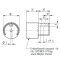 Universaladapterbuchse für Nutrohr auf Rundrohr-Steckfitting, Ø 48,3 x 2,0 mm, V4A Edelstahl geschliffen