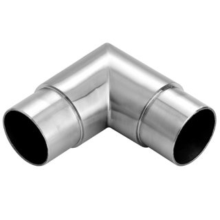 Eckverbinder 90° für Rundrohre Ø 48,3 x 2,5 mm, V4A Edelstahl geschliffen