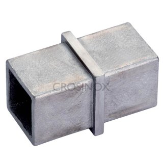 Verbinder für Vierkantrohre 25 x 25 mm, V4A Edelstahl geschliffen
