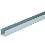 Kantenschutzprofil Aluminium, eloxiert (Edelstahloptik), 5000 mm (Herstellungslänge)