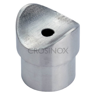 Adapter 90° für Rundrohre Ø 33,7 x 2 mm, V4A Edelstahl geschliffen