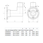 Flanscheckbogen 90° für Rundrohre Ø 33,7 x 2 mm, V4A Edelstahl geschliffen