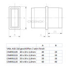 Verbinder für rechteckige Vierkantrohre 50 x 30 mm, V4A Edelstahl geschliffen